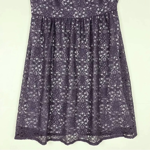 The Limited Lace Dress Womens 6 Purple Floral Sleeveless Mini Casual Party NWT - Picture 5 of 13